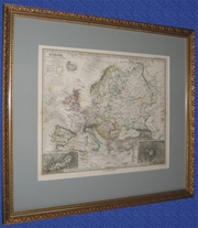 Карта Европы 1885 года. Оригинал